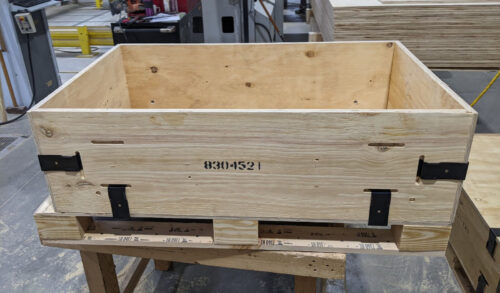 EZ Loc Crates are reusable shipping crates that are easy to assemble, disassemble, and return for reuse.